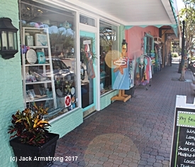 Shops along Dunedin's Main Street